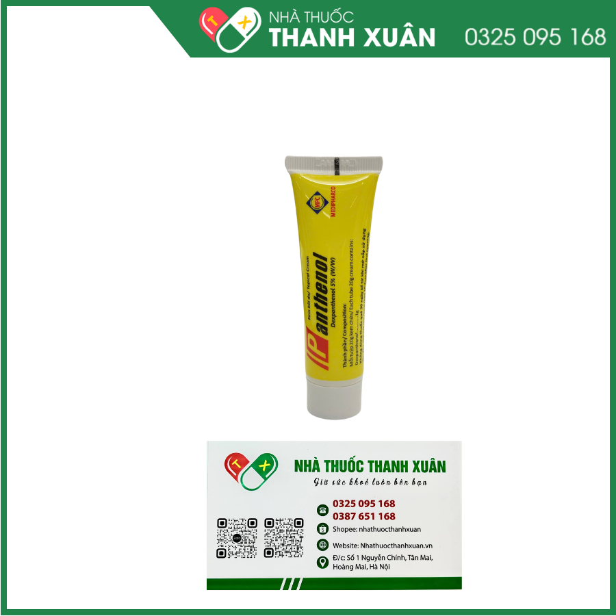Kem bôi da Panthenol Medipharco điều trị các tổn thương trên da, bỏng